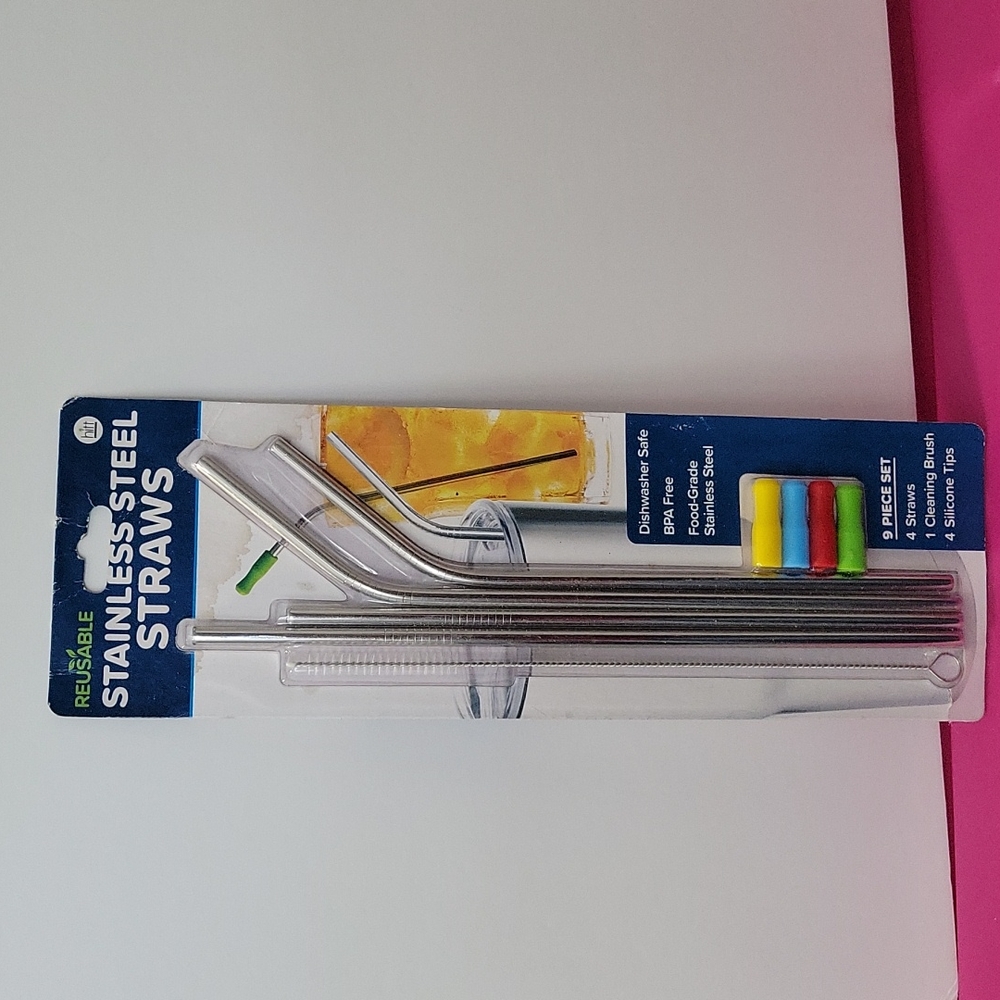 New Hitt Brand Reusable Stainless Steel Straws